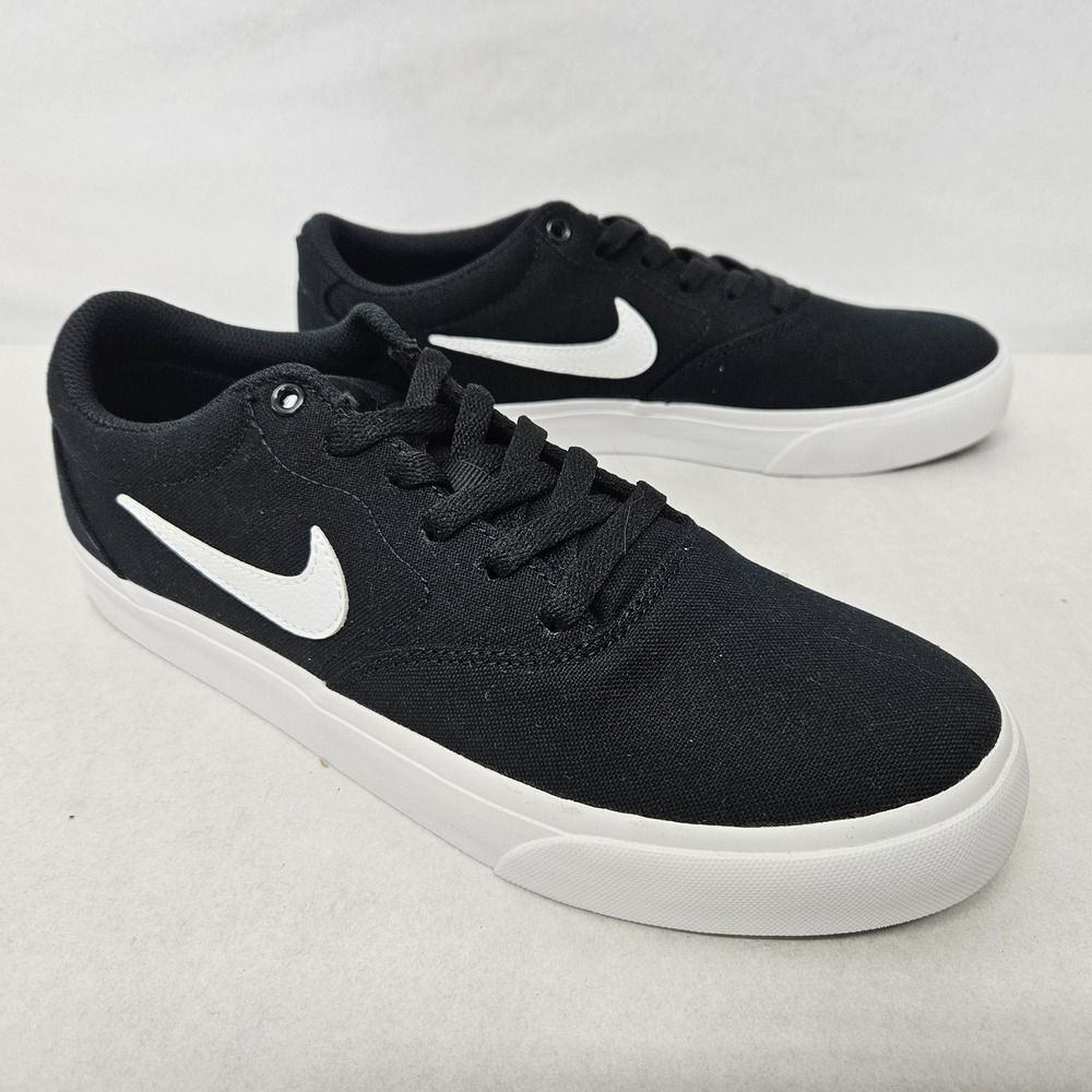 Nike SB Charge Canvas Skateboarding Shoes CD6279-002 Black White‎ Men's Size 8.5